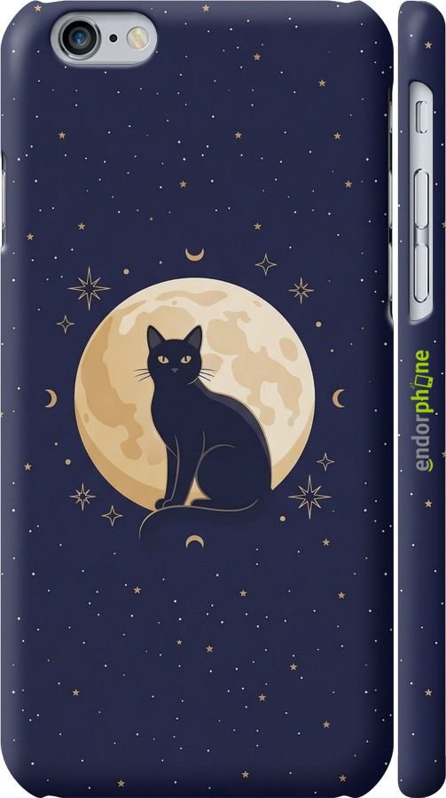 3D пластиковый глянцевый чехол Cute Cat Celestial/Witchy для Apple iPhone 6 - 6787c-45 изображение 