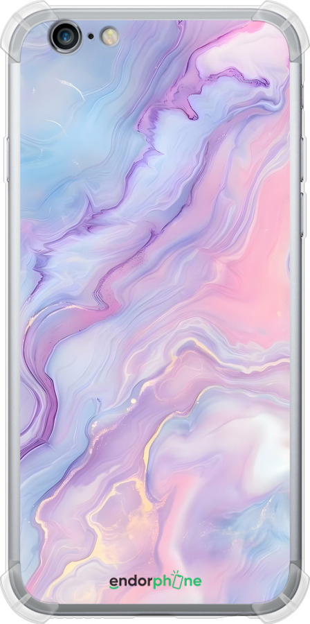Силикон с усиленными углами чехол Нежный мрамор для Apple iPhone 6 - 6310sp-45 изображение 