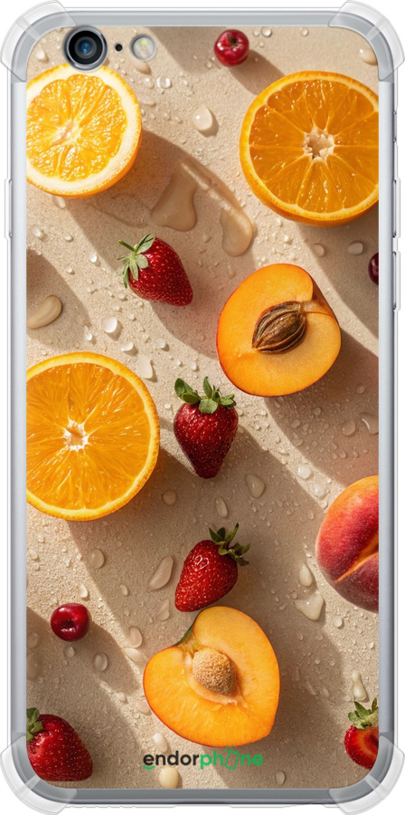 Силикон с усиленными углами чехол Фрукты 3 для Apple iPhone 6s - 6703sp-90 изображение 