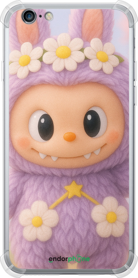 Силіконовий протиударний с посиленими кутами чехол Лабубу 1 для Apple iPhone 6s - 6709sp-90 изображение 