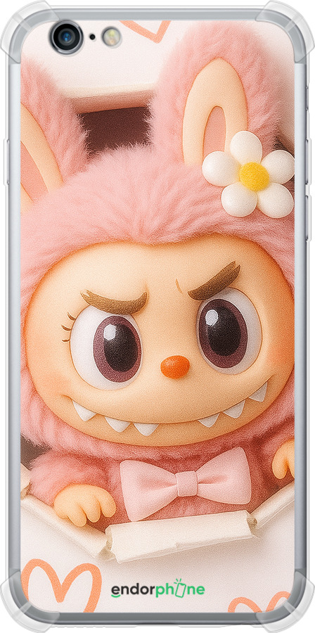 Силіконовий протиударний с посиленими кутами чехол Лабубу 2 для Apple iPhone 6s - 6710sp-90 изображение 
