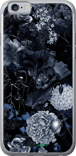 Силиконовый чехол Абстрактный цветочный рисунок в синих тонах для Apple iPhone 6 - 6539u-45 изображение 