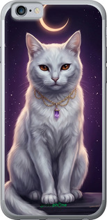 2D пластиковый чехол Mystic White Cat Gothic Dark Purple Gold для Apple iPhone 6 - 6805t-45 изображение 