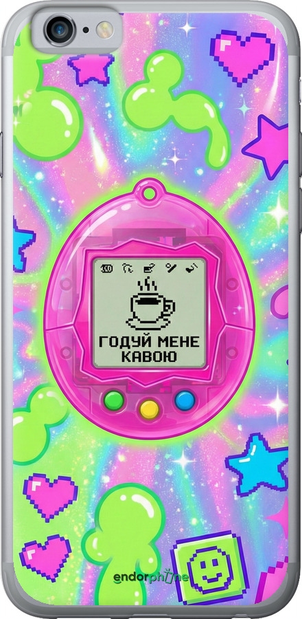 2D пластиковый чехол Y2K Aesthetic Retro Pet: Годуй мене кавою для Apple iPhone 6s - 6784t-90 изображение 