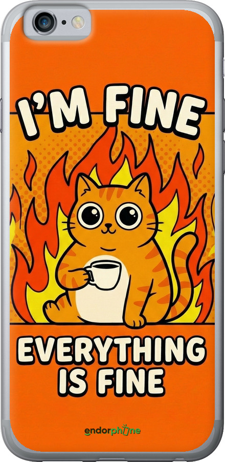 2D пластиковый чехол Funny Cat для Apple iPhone 6s - 6786t-90 изображение 