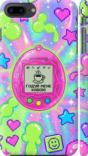 3D пластиковый глянцевый чехол Y2K Aesthetic Retro Pet: Годуй мене кавою для Apple iPhone 8 Plus - 6784c-1032 изображение 