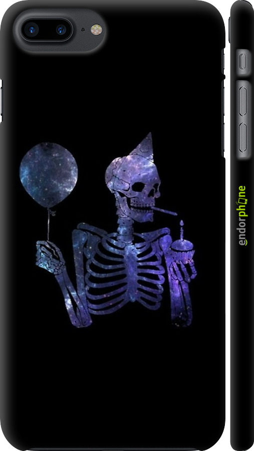 3D пластиковый глянцевый чехол Скелетное искусство для Apple iPhone 7 Plus - 6536c-337 изображение 