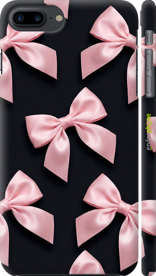 3D пластиковый глянцевый чехол Coquette Ribbons Dark Coquette для Apple iPhone 8 Plus - 6767c-1032 изображение 