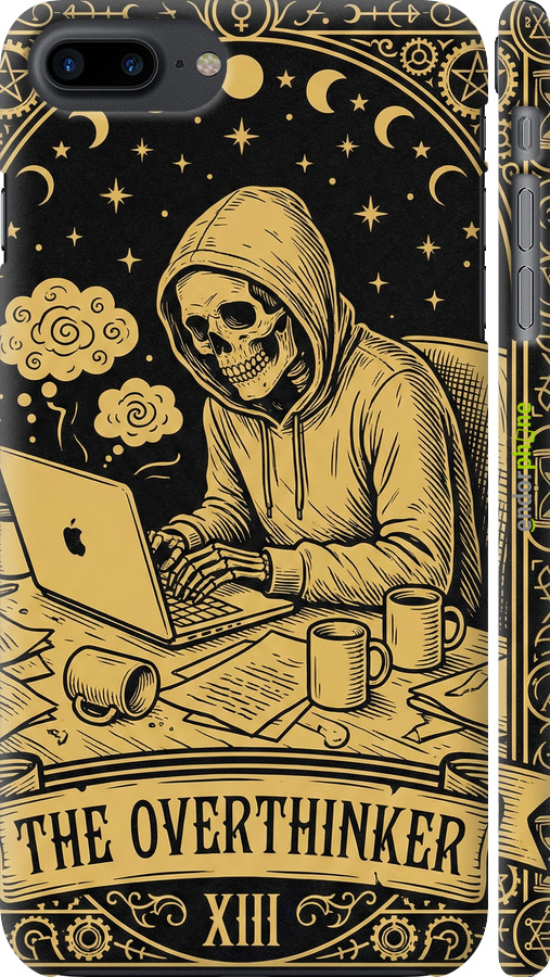 3D пластиковый глянцевый чехол The Overthinker для Apple iPhone 7 Plus - 6774c-337 изображение 