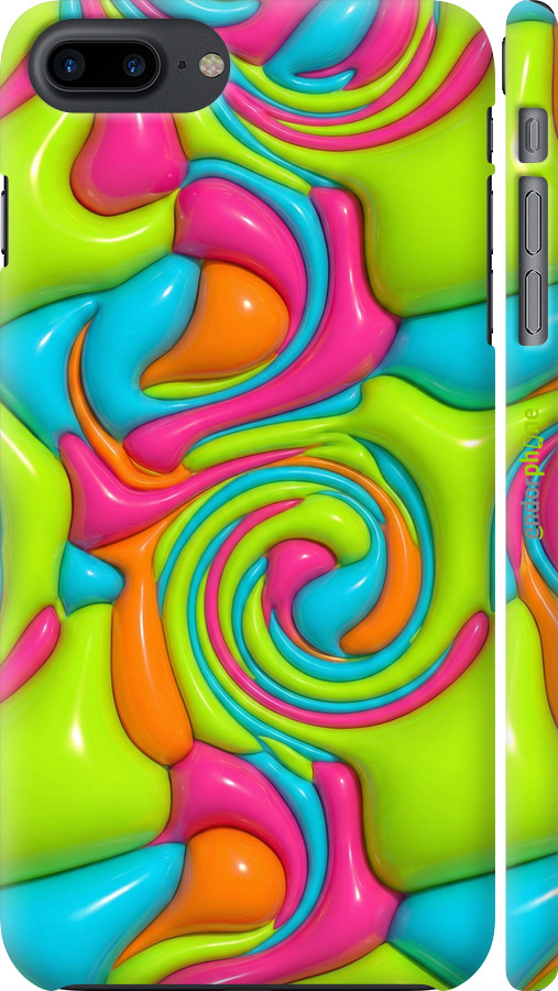 3D пластиковый глянцевый чехол Y2K Jelly Dream для Apple iPhone 8 Plus - 6780c-1032 изображение 