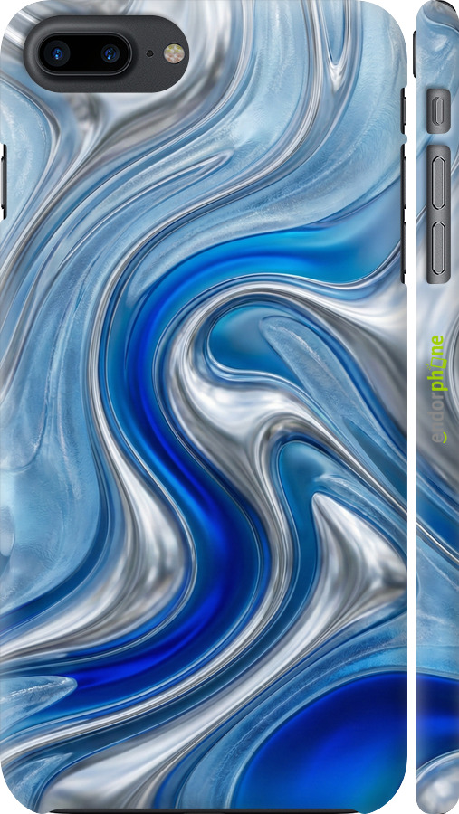 3D пластиковый глянцевый чехол Liquid Chrome для Apple iPhone 7 Plus - 6781c-337 изображение 