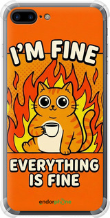 Силикон с усиленными углами чехол Funny Cat для Apple iPhone 7 Plus - 6786sp-337 изображение 