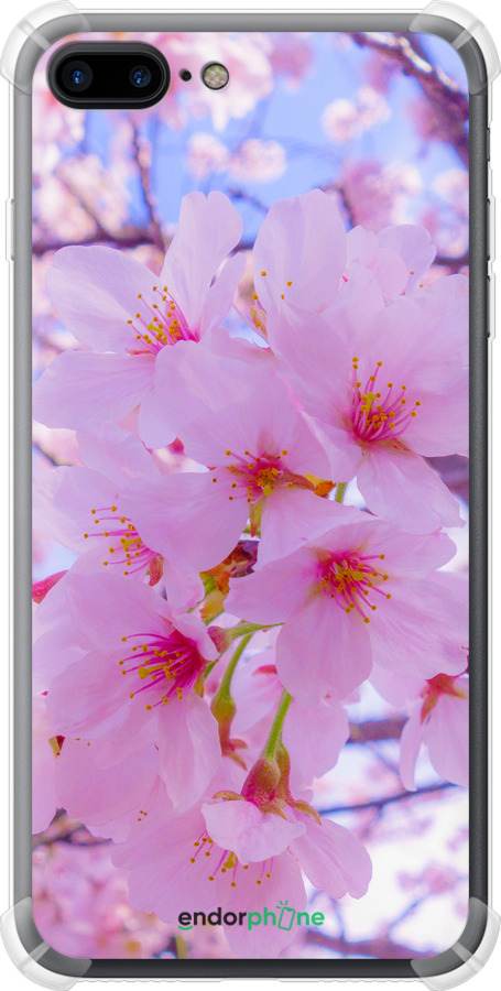 Силикон с усиленными углами чехол Сакура для Apple iPhone 7 Plus - 6029sp-337 изображение 