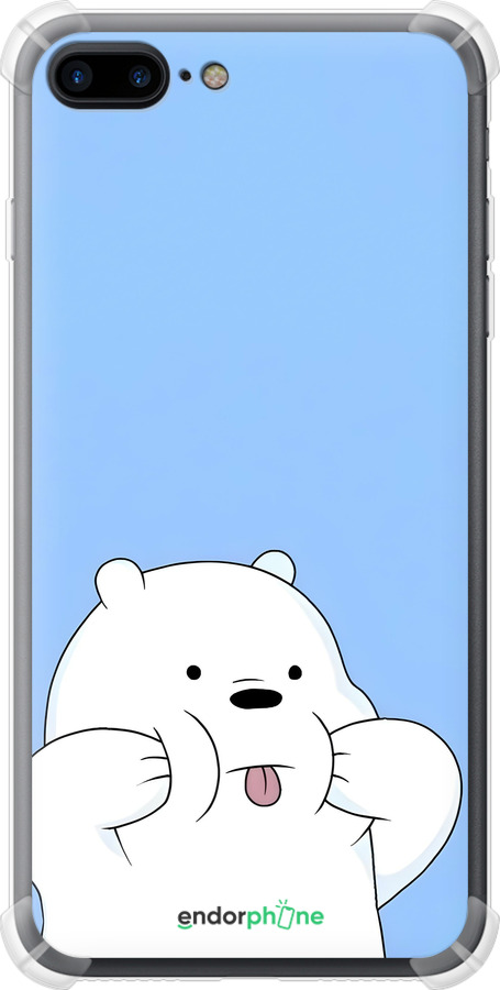 Силикон с усиленными углами чехол Милый мишка для Apple iPhone 7 Plus - 6357sp-337 изображение 