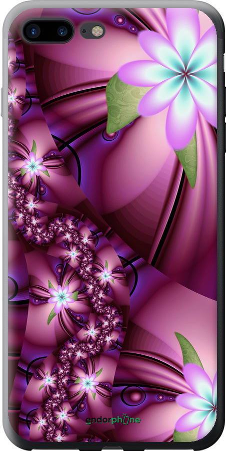 

2D пластиковий чохол "Квіткова мозаїка" для iPhone 7 Plus, Рожевий