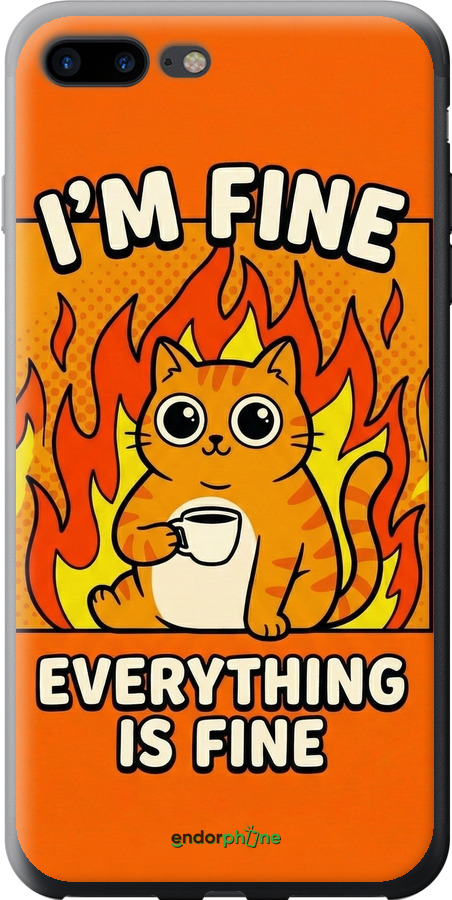 2D пластиковый чехол Funny Cat для Apple iPhone 7 Plus - 6786t-337 изображение 