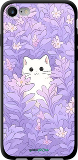 TPU чехол Котик в цветах для Apple iPhone SE 2022 - 6390b-3737 изображение 