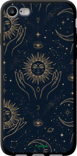 TPU чехол Celestial Harmony: Sun & Moon Gold Mystic Pattern для Apple iPhone 7 - 6778b-336 изображение 