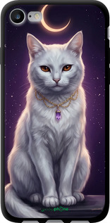 TPU чехол Mystic White Cat Gothic Dark Purple Gold для Apple iPhone SE 2022 - 6805b-3737 изображение 