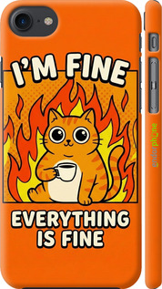 3D пластиковый глянцевый чехол Funny Cat для Apple iPhone 8 - 6786c-1031 изображение 