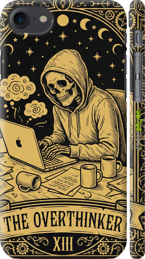 3D пластиковый матовый чехол The Overthinker для Apple iPhone SE 2020 - 6774m-2013 изображение 