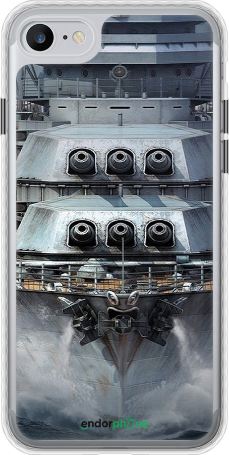 Чехол Bumper чехол Линкор, world of tanks, wargaming, военный корабль для Apple iPhone 7 - 6453pc-336 изображение 