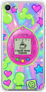 Силикон с усиленными углами чехол Y2K Aesthetic Retro Pet: Годуй мене кавою для Apple iPhone SE 2022 - 6784sp-3737 изображение 