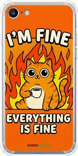 Силикон с усиленными углами чехол Funny Cat для Apple iPhone SE 2022 - 6786sp-3737 изображение 