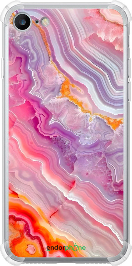 Силикон с усиленными углами чехол Мрамор 2 для Apple iPhone SE 2022 - 6307sp-3737 изображение 