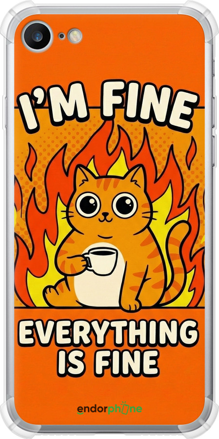 Силикон с усиленными углами чехол Funny Cat для Apple iPhone SE 2022 - 6786sp-3737 изображение 