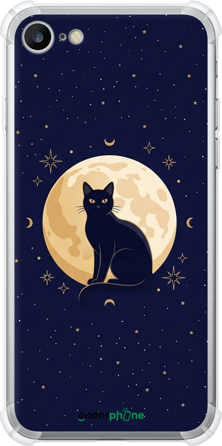 Силикон с усиленными углами чехол Cute Cat Celestial/Witchy для Apple iPhone SE 2022 - 6787sp-3737 изображение 