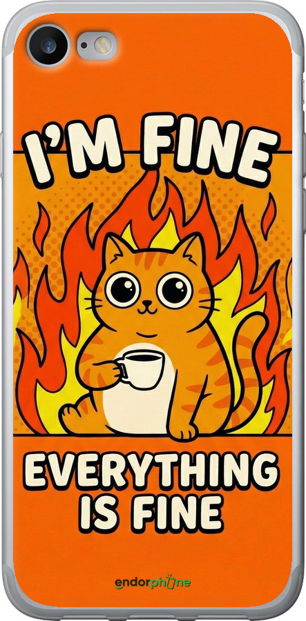 2D пластиковый чехол Funny Cat для Apple iPhone 7 - 6786t-336 изображение 