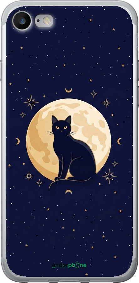2D пластиковый чехол Cute Cat Celestial/Witchy для Apple iPhone 7 - 6787t-336 изображение 