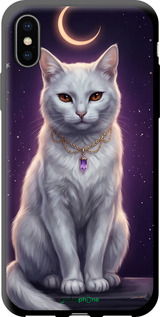 TPU чехол Mystic White Cat Gothic Dark Purple Gold для Apple iPhone X - 6805b-1050 изображение 