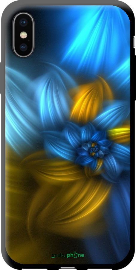 

TPU чорний чохол "Візерунок 46" для iPhone XS, Синій