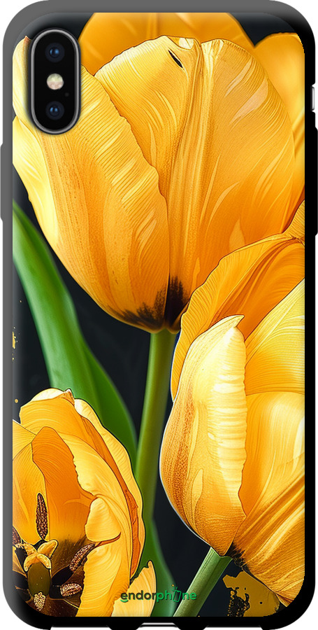 TPU чехол Жовті тюльпани для Apple iPhone X - 5991b-1050 изображение 