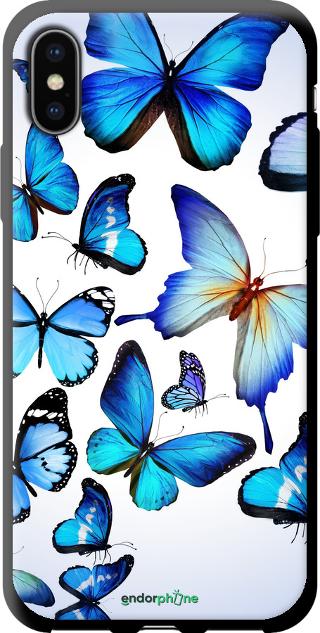 TPU чехол Бабочки для Apple iPhone XS - 6023b-1583 изображение 