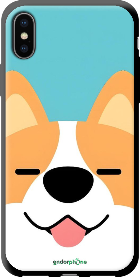 TPU чехол Корги для Apple iPhone X - 6280b-1050 изображение 