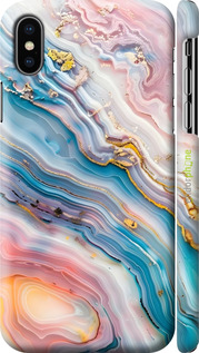 3D пластиковий глянцевий чехол Мрамор красивый для Apple iPhone XS - 6376c-1583 изображение 