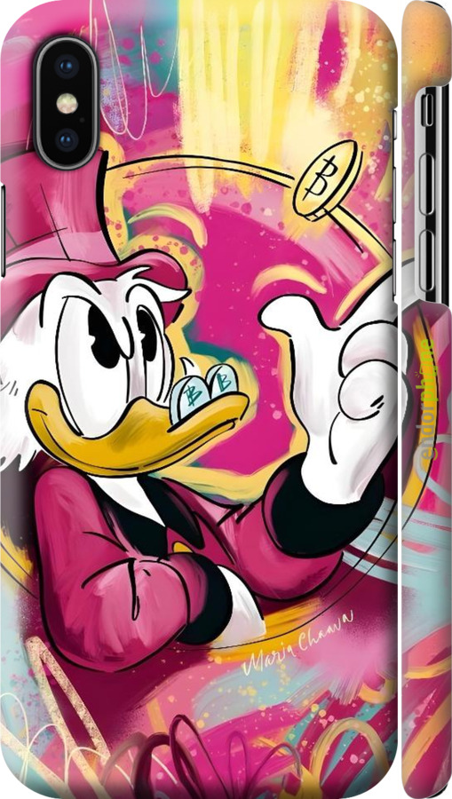 3D пластиковый глянцевый чехол Скрудж для Apple iPhone XS - 6283c-1583 изображение 
