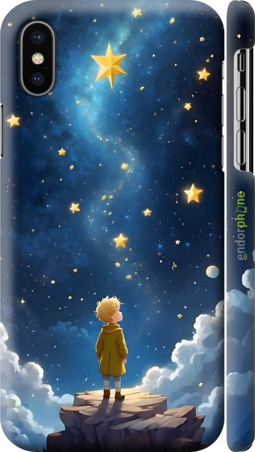 3D пластиковий матовий чехол Маленький принц для Apple iPhone XS - 6326m-1583 изображение 