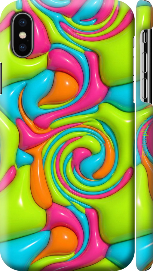 3D пластиковий матовий чехол Y2K Jelly Dream для Apple iPhone X - 6780m-1050 изображение 