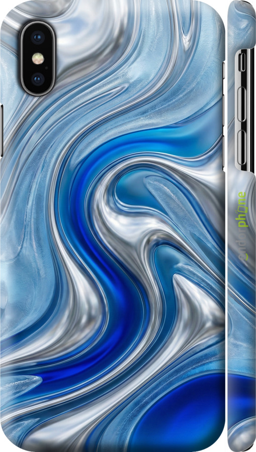 3D пластиковый матовый чехол Liquid Chrome для Apple iPhone X - 6781m-1050 изображение 