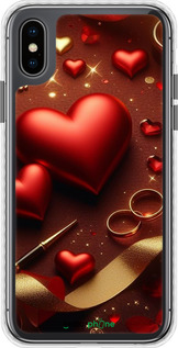 Чохол Bumper чехол Сердечки v3 для Apple iPhone X - 5833pc-1050 изображение 