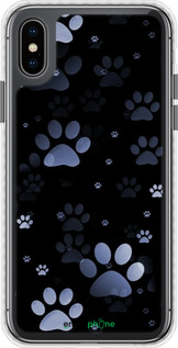 Чохол Bumper чехол З синіми відбитками лап для Apple iPhone XS - 6441pc-1583 изображение 