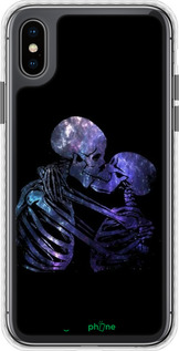 Чехол Bumper чехол С изображением скелета для Apple iPhone X - 6537pc-1050 изображение 