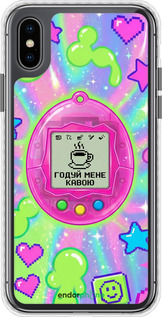 Чехол Bumper чехол Y2K Aesthetic Retro Pet: Годуй мене кавою для Apple iPhone X - 6784pc-1050 изображение 
