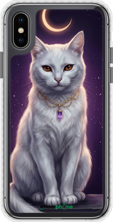 Чохол Bumper чехол Mystic White Cat Gothic Dark Purple Gold для Apple iPhone X - 6805pc-1050 изображение 