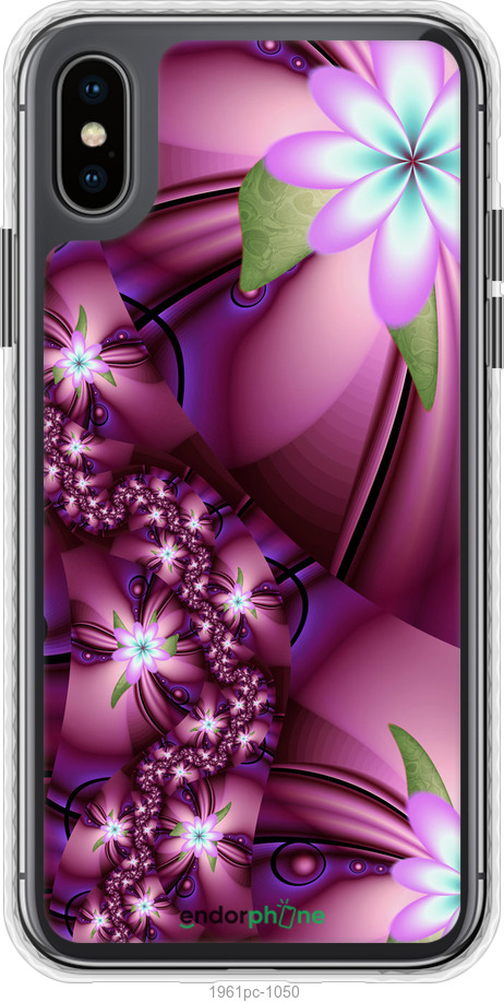 

Чохол Bumper чохол "Квіткова мозаїка" для iPhone X, Рожевий