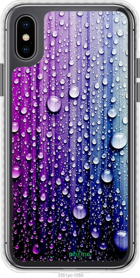 

Чохол Bumper чохол "Краплини води" для iPhone X, Синій